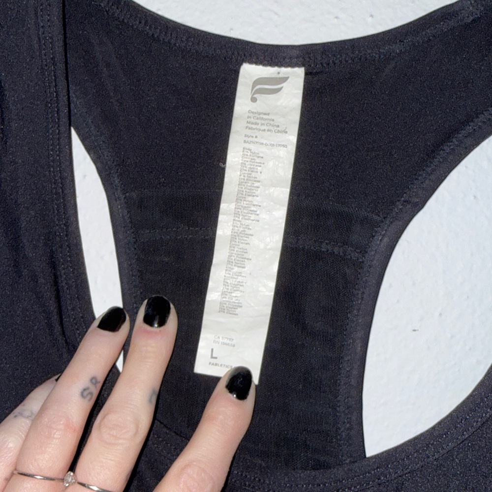 ▪️Fabletics • Black Padded Sports Bra • Women’s Large - Picture 4 of 7